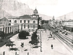 Adderley Street, z Commercial Exchange and Standard Bank, Cape Town, Republika Południowej Afryki, 1895. autorstwa Unbekannt