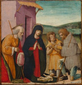 Adoracja pasterzy, ok. godz. 1480-1500. autorstwa Unbekannt