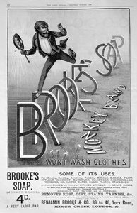 Reklama mydła Brookes Monkey Brand, 1889 autorstwa Unbekannt