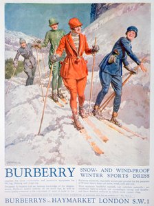 Reklama zimowej sukienki sportowej Burberry, 1927 autorstwa Unbekannt