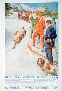 Reklama zimowej sukienki sportowej Burberry, 1928 autorstwa Unbekannt