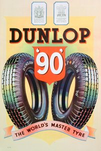 Reklama opon Dunlop 90, 1935 autorstwa Unbekannt