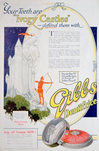 Reklama Gibbs Solid Dentifice, 1922 autorstwa Unbekannt
