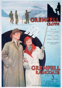 Reklama tkaniny i płaszczy przeciwdeszczowych Grenfell, 1937 autorstwa Unbekannt