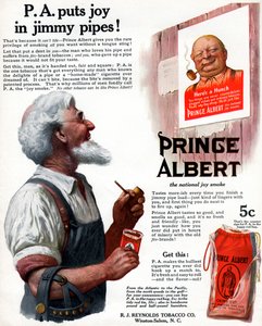 Reklama tytoniu fajkowego Prince Albert, 1913 autorstwa Unbekannt