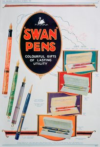 Ogłoszenie o piórach Łabędzia, 1928 autorstwa Unbekannt