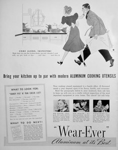 Ogłoszenie o aluminiowych przyborach kuchennych Wear-Ever, 1939 autorstwa Unbekannt