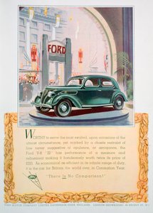 Reklama samochodu Ford V8 22, 1937 autorstwa Unbekannt
