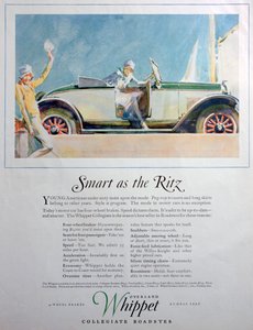 Reklama samochodu Overland Whippet Collegiate Roadster, 1927 autorstwa Unbekannt
