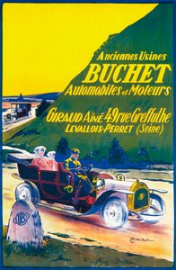 Reklama samochodów Buchet, c1910 autorstwa Unbekannt