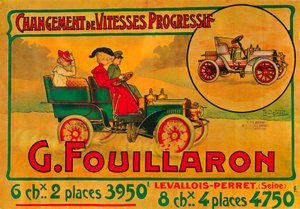 Reklama samochodów Fouillaron, c1900 autorstwa Unbekannt