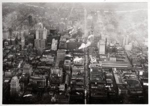 Widok z lotu ptaka na Filadelfię, Pensylwania, USA, z Zeppelina, 1928 1933 autorstwa Unbekannt