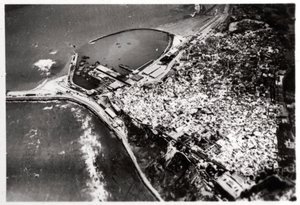 Widok z lotu ptaka na Tanger, Maroko, z Zeppelina, 1930 1933 autorstwa Unbekannt