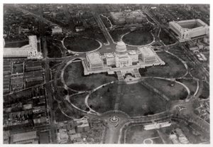 Widok z lotu ptaka na Kapitol, Waszyngton DC, USA, z Zeppelina, 1928 1933 autorstwa Unbekannt