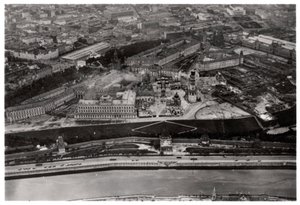 Widok z lotu ptaka na Kreml, Moskwa, ZSRR, z Zeppelina, 1930 1933 autorstwa Unbekannt
