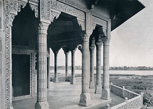 Agra. Balkon Wieży Jaśminowej, ok. 1910 r. autorstwa Unbekannt
