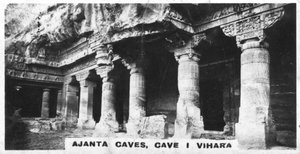 Jaskinie Ajanta, Vihara, Maharasztra, Indie, ok. 1925 r. autorstwa Unbekannt
