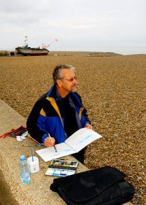 Plaża Aldeburgh - akwarela autorstwa Unbekannt