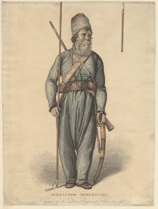 Aleksander Zemlyanukhin, kozak pułku dońskiego, ok. 1813 r. autorstwa Unbekannt