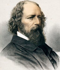 Alfred Tennyson, 1. baron Tennyson, angielski poeta, ok. 1880 r. autorstwa Unbekannt