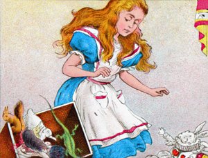 Alice znowu rosła, ok. 1900. autorstwa Unbekannt