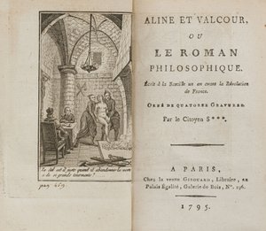 Aline i Valcour lub Filozoficzny Rzymianin markiza de Sade, 1795. autorstwa Unbekannt