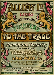 Allday Ltd - reklama, 1907 autorstwa Unbekannt