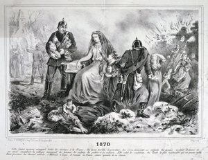 Rysunek alegoryczny, wojna francusko-pruska, 1870-1871 autorstwa Unbekannt
