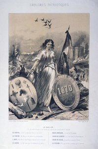 Alegoria francuskich emblematów patriotycznych, 1870 autorstwa Unbekannt