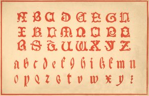 Alfabet, litery A-Z, duże i małe litery autorstwa Unbekannt