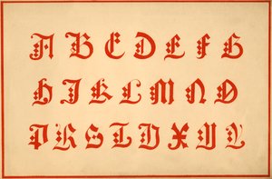 Alfabet, litery A-Z, wielkie litery autorstwa Unbekannt