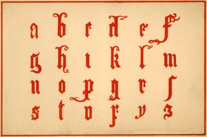 Alfabet, litery a-z, małe litery autorstwa Unbekannt