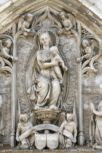 Amboise Castle Chapel Tympanon: Dziewica z Dzieciątkiem, Amboise, Francja autorstwa Unbekannt