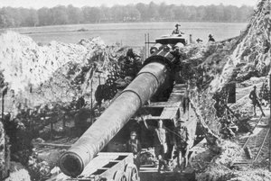 Amerykańskie 14-calowe działo kolejowe, Meuse-Argonne Offensive, Francja, 1918 autorstwa Unbekannt
