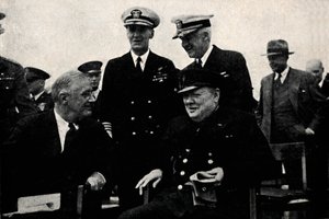 Prezydent USA i premier Wielkiej Brytanii, 14 sierpnia 1941, 1945. autorstwa Unbekannt