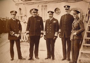 Admirałowie amerykańscy na wodzie z królem, 1918 1935 autorstwa Unbekannt