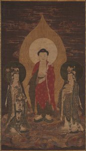 Triada Amitabha, prawdopodobnie 1400. autorstwa Unbekannt