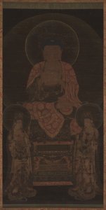Triada Amitabha, ca. 13 wiek. autorstwa Unbekannt