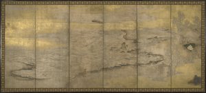 Cesarz na wygnaniu na Okinoshimie, ca. 1600 autorstwa Unbekannt