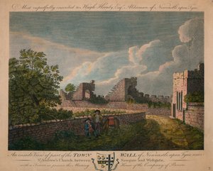 Widok wnętrza murów miejskich Newcastle upon Tyne, ok. 1760-90. autorstwa Unbekannt