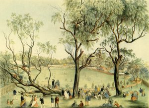„XI Anglii przeciwko XXII Wiktorii w Melbourne, 1864”, 1947. autorstwa Unbekannt