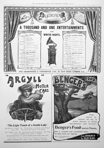 Strona reklamowa w Illustrated London News, Boże Narodzenie, 1905 autorstwa Unbekannt