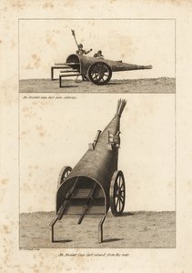 Starożytny wózek z bronią używany podczas oblężenia Boulogne 1544 autorstwa Unbekannt
