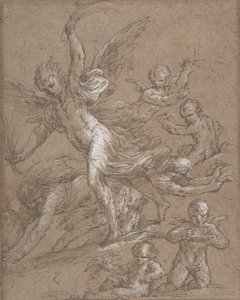 Anioły i Putti, XVII wiek. autorstwa Unbekannt