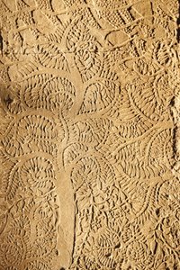 Angkor Wat, rzeźbione detale na WallTree, Siem Reap, Kambodża autorstwa Unbekannt