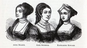 Anne Boleyn. Jane Seymour. Katarzyna Howard, 1882 r. autorstwa Unbekannt
