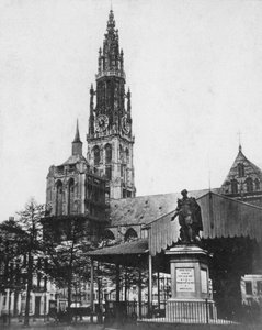 Katedra w Antwerpii i pomnik artysty Petera Paula Rubensa, Belgia, 1867 autorstwa Unbekannt