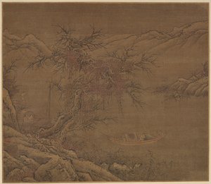 Zbliżanie się do Winter Shore, dynastia Ming, 1368-1644. autorstwa Unbekannt