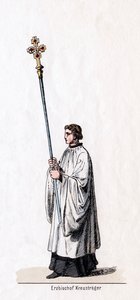 Krzyż arcybiskupi, projekt kostiumu do sztuki Szekspira, Henryk VIII, XIX w. autorstwa Unbekannt