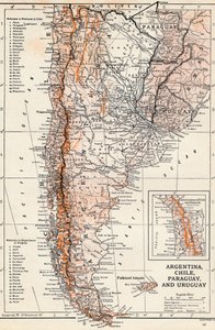 Argentyna, Chile, Paragwaj i Urugwaj autorstwa Unbekannt